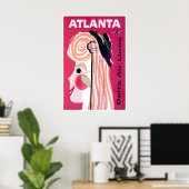 Affiche de voyage d'Atlanta Impression d'art vinta (Bureau à domicile)