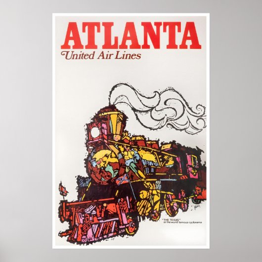 Affiche de voyage d'Atlanta Impression de Géorgie (Devant)