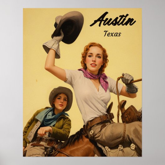 Affiche de voyage d'Austin, Texas (Devant)