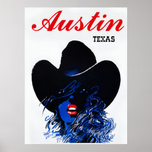 Affiche de voyage d'Austin, Texas