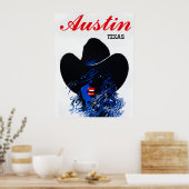 Affiche de voyage d'Austin, Texas (Cuisine)