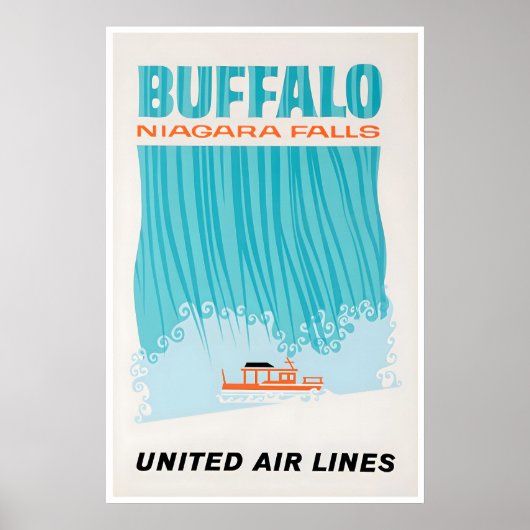 Affiche de voyage de Buffalo Impression des chutes (Devant)