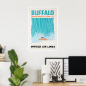 Affiche de voyage de Buffalo Impression des chutes (Bureau à domicile)