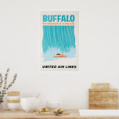Affiche de voyage de Buffalo Impression des chutes (Cuisine)