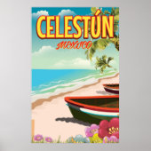 Affiche de voyage de Celestún Mexico (Devant)