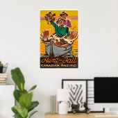 Affiche de voyage de chasse Art Canada Chasseur d' (Bureau à domicile)