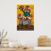 Affiche de voyage de chasse Art Canada Chasseur d' (Cuisine)