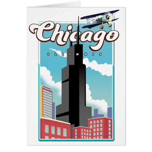 Affiche de voyage de Chicago Illinois USA (Devant)