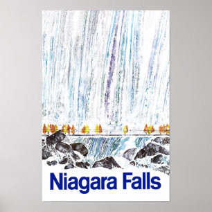 Affiche de voyage de chutes du Niagara