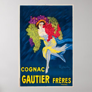 Affiche de voyage de Cognac Boisson Vin Vintage