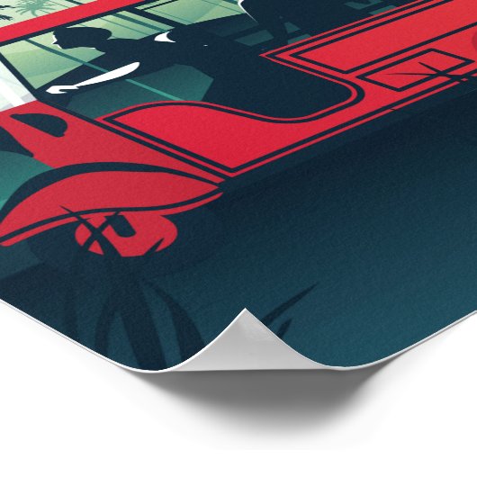 Affiche de voyage de Colombo Sri Lanka (Coin)