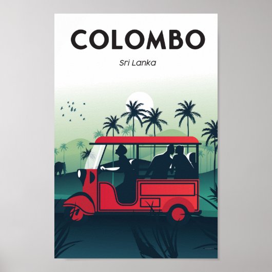 Affiche de voyage de Colombo Sri Lanka (Devant)