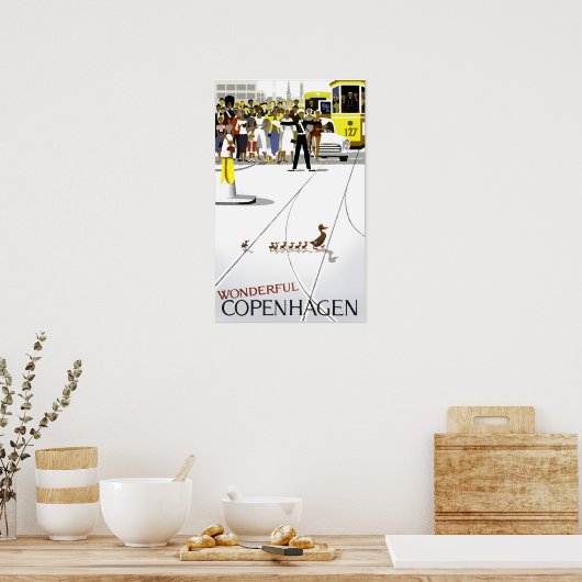Affiche de voyage de Copenhague (Cuisine)