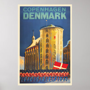 Affiche de voyage de Copenhague Danemark Art mural