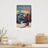 Affiche de voyage de Copper Mountain Skiant dans l (Cuisine)