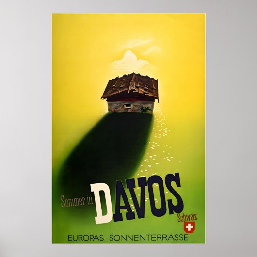 Affiche de voyage de Davos Suisse Art Impression s (Devant)