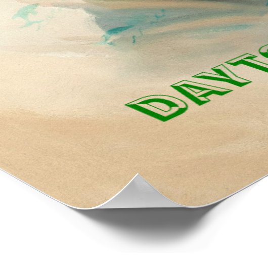 Affiche de voyage de Daytona Beach (Coin)