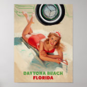 Affiche de voyage de Daytona Beach (Devant)