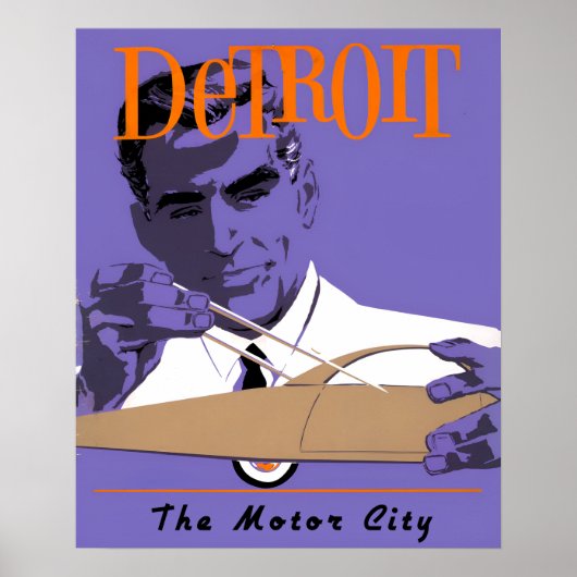 Affiche de voyage de Détroit (Devant)