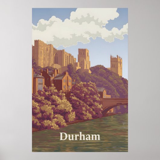 Affiche de voyage de Durham Angleterre (Devant)