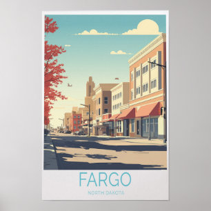 Affiche de voyage de Fargo City North Dakota