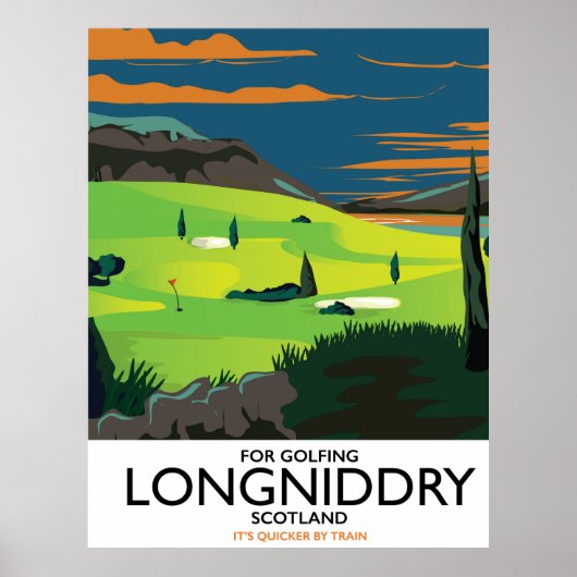 affiche de voyage de golf longniddry Écosse (Devant)