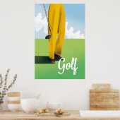 Affiche de voyage de golf vintage (Cuisine)