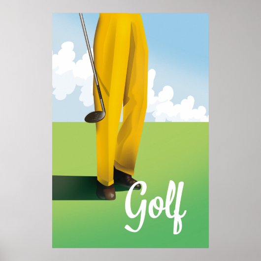 Affiche de voyage de golf vintage (Devant)