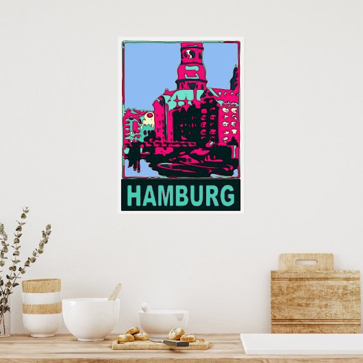 Affiche de voyage de Hambourg (Cuisine)