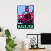 Affiche de voyage de Hambourg (Bureau à domicile)
