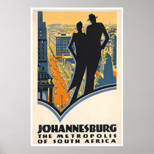 Affiche de voyage de Johannesbourg Art Afrique du