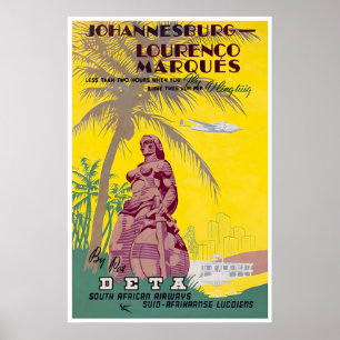 Affiche de voyage de Johannesburg Afrique du Sud A
