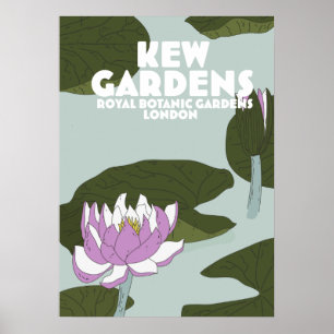 Affiche de voyage de Kew Gardens à Londres