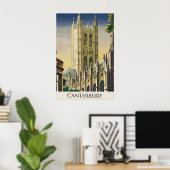 Affiche de voyage de la cathédrale de Canterbury A (Bureau à domicile)