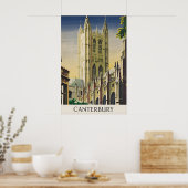 Affiche de voyage de la cathédrale de Canterbury A (Cuisine)