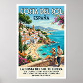 Affiche de voyage de la Costa del Sol, Espagne des (Devant)