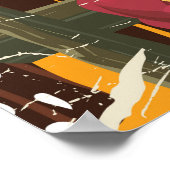 Affiche de voyage de la forêt nationale du Mont-Ho (Coin)