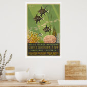 Affiche de voyage de la Grande Barrière de corail (Cuisine)