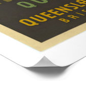 Affiche de voyage de la Grande Barrière de corail (Coin)