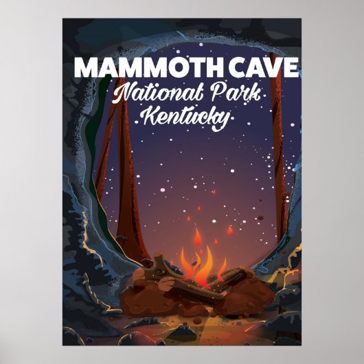 Affiche de voyage de la grotte de Mammoth Kentucky (Devant)