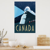 Affiche de voyage de la locomotive Canada (Cuisine)