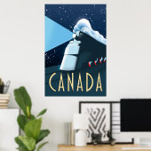 Affiche de voyage de la locomotive Canada (Bureau à domicile)