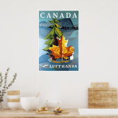 Affiche de voyage de la Lufthansa Art Canada Impre (Cuisine)