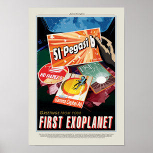 Affiche de voyage de la NASA - Exoplanet Pegasi b