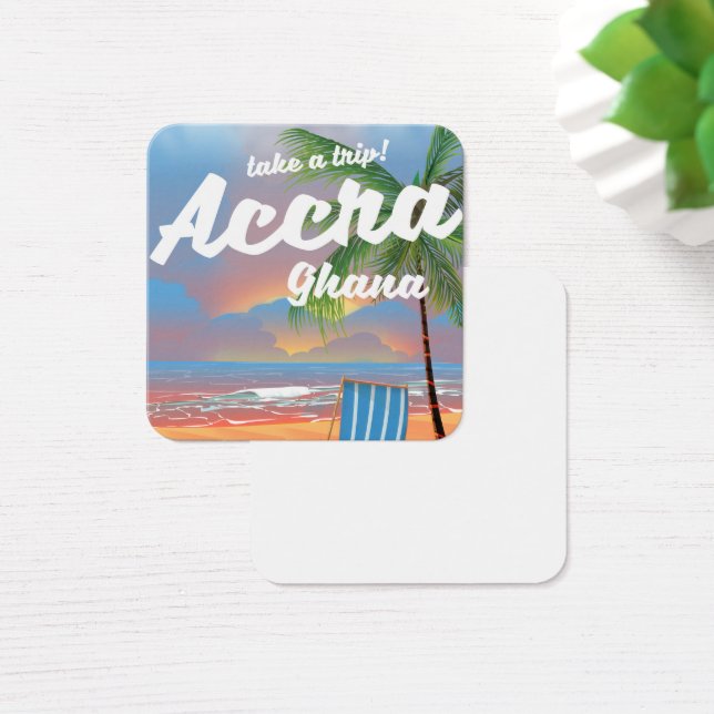 Affiche de voyage de la plage d'Accra Ghana (Bureau)