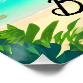Affiche de voyage de la plage de Boracay Philippin (Coin)