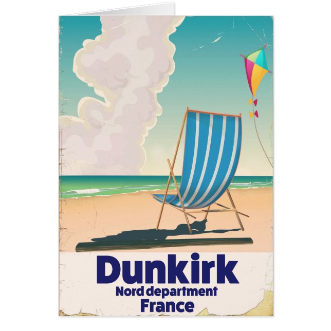 Affiche de voyage de la plage de Dunkerque (Devant)