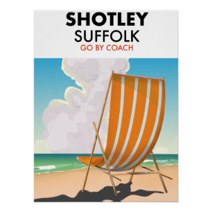 Affiche de voyage de la plage de Shotley Suffolk