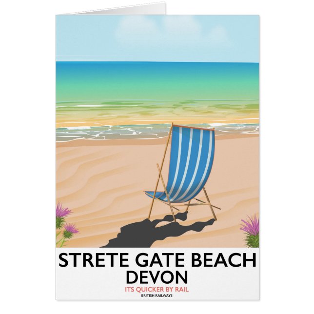 Affiche de voyage de la plage de Strete Gate Devon (Devant)