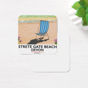 Affiche de voyage de la plage de Strete Gate Devon